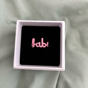 Pink 'Babe' Ring